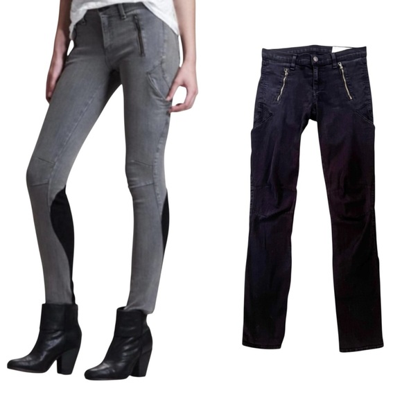 Rag & Bone Rally Cargo Skinny Jeans Washed Black Size 26 - Picture 1 of 12